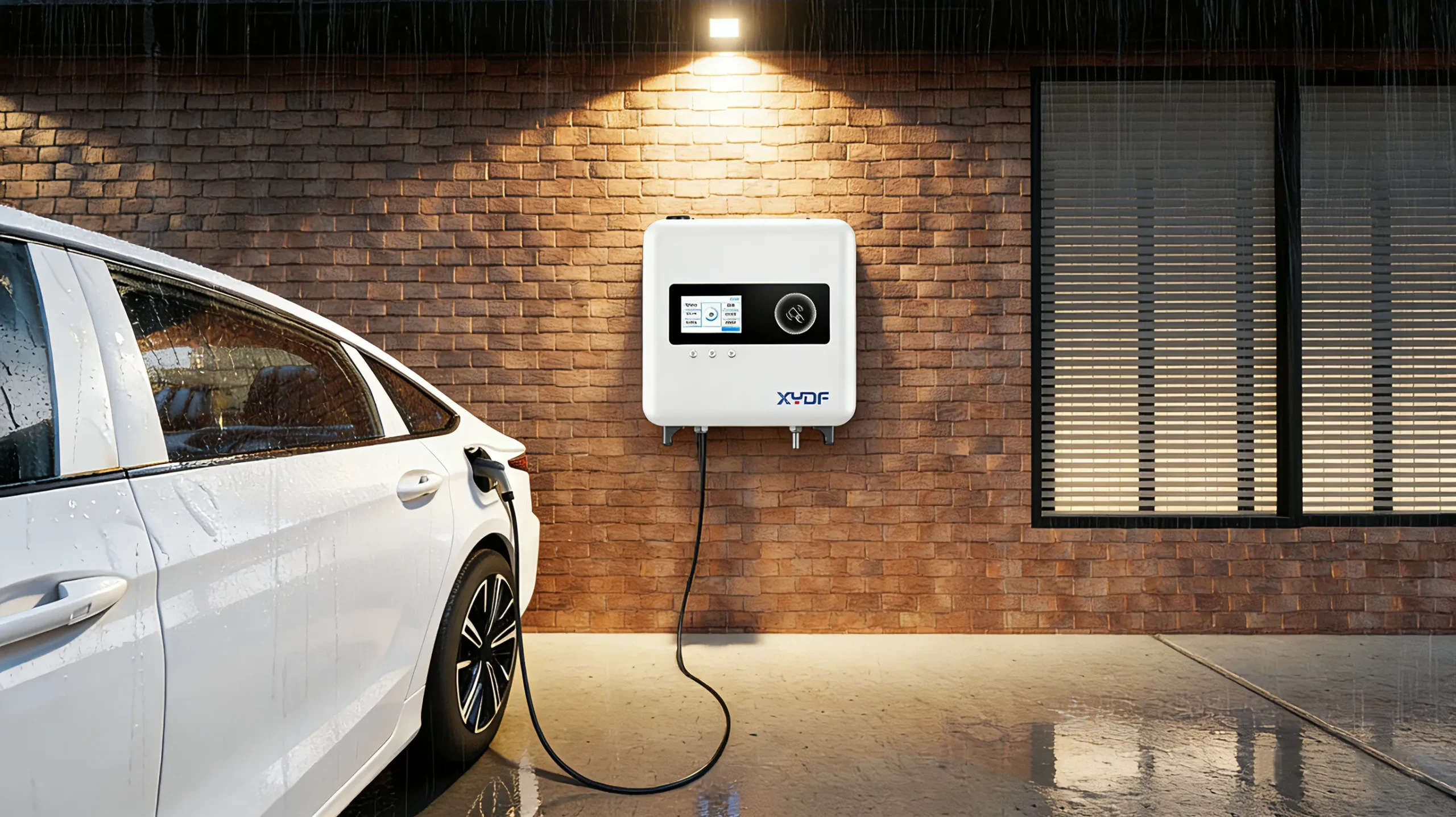 XYDF charging equipment in a parking setting used for RFQ layout discussion