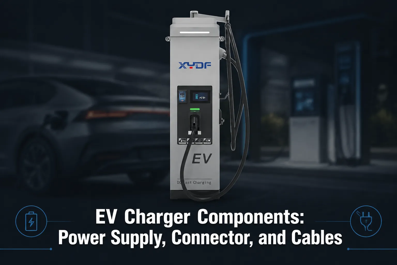 EV Charger Components: Power Supply, Connector, and Cables