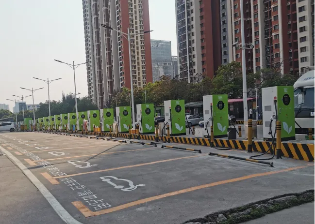 green shell ODM ev charging station in parking