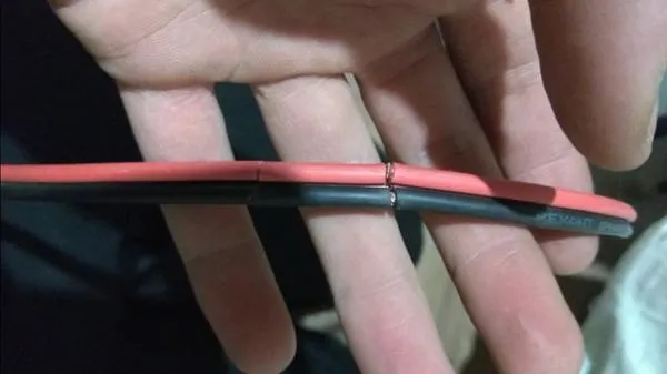 Cable condition image used to illustrate the need for project-specific cable-path review
