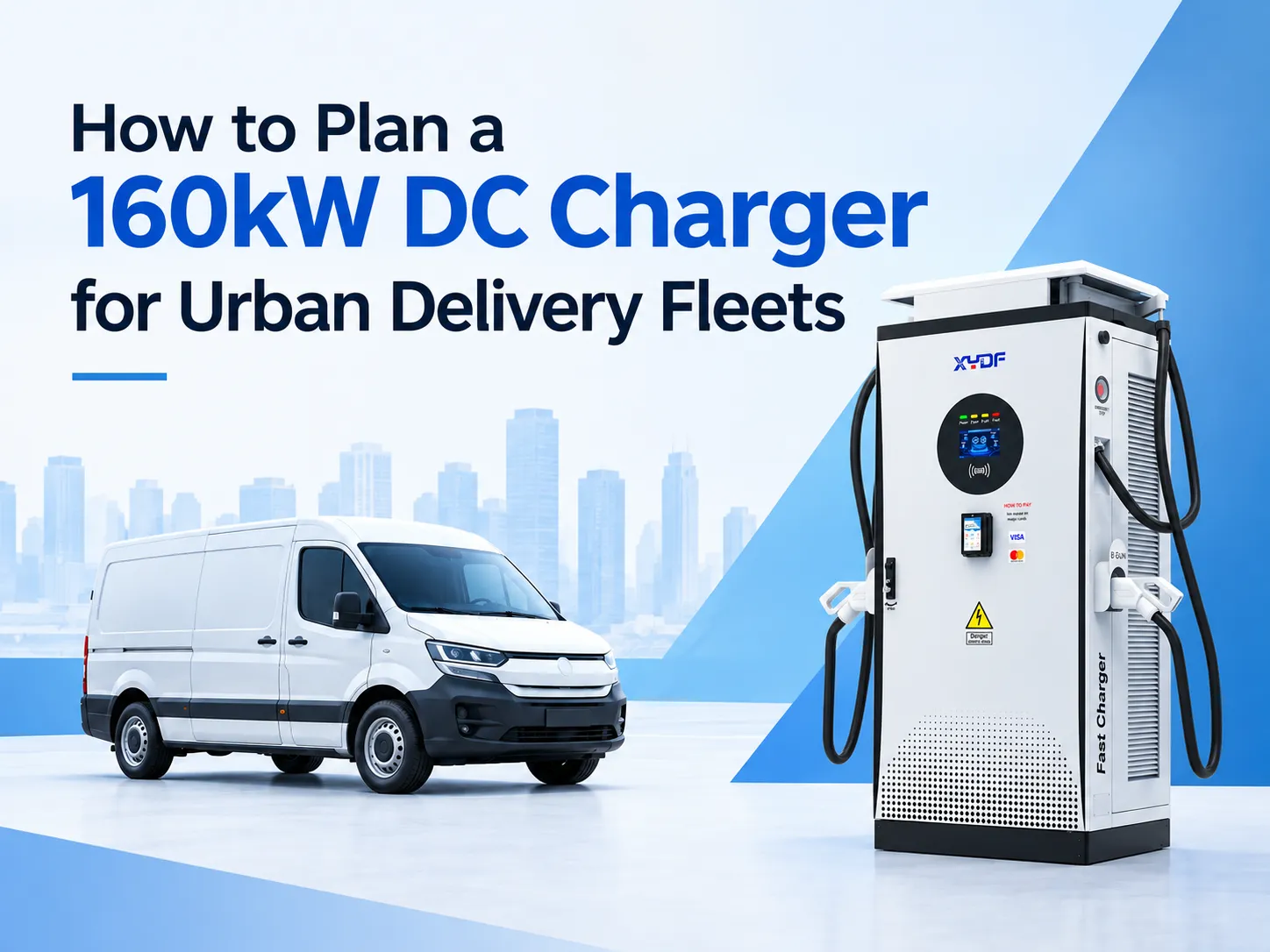 Cómo planificar un cargador DC de 160 kW para flotas urbanas de vehículos de reparto